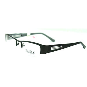 POMY EYEWEAR METAL BLACK AND WHITE EYEGLASSES 51-19-140